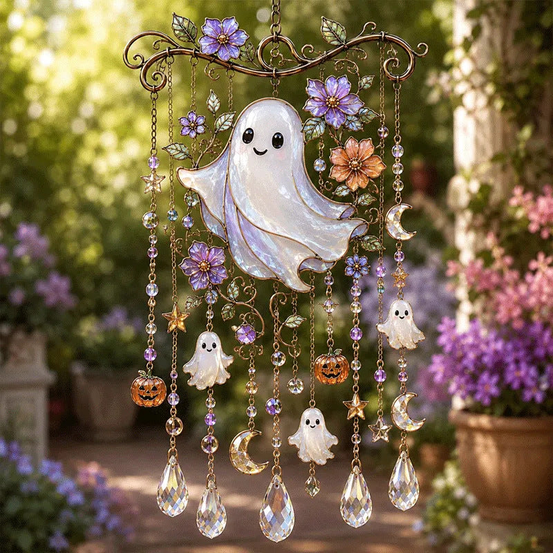 💥LAST DAY SALE 💥🔥 Halloween Glass Suncatcher Wind Chime