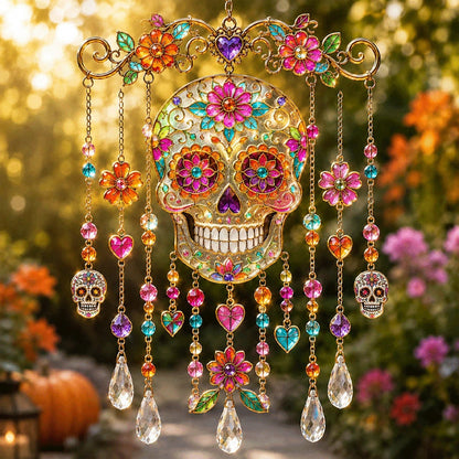 💥LAST DAY SALE 💥🔥 Halloween Glass Suncatcher Wind Chime
