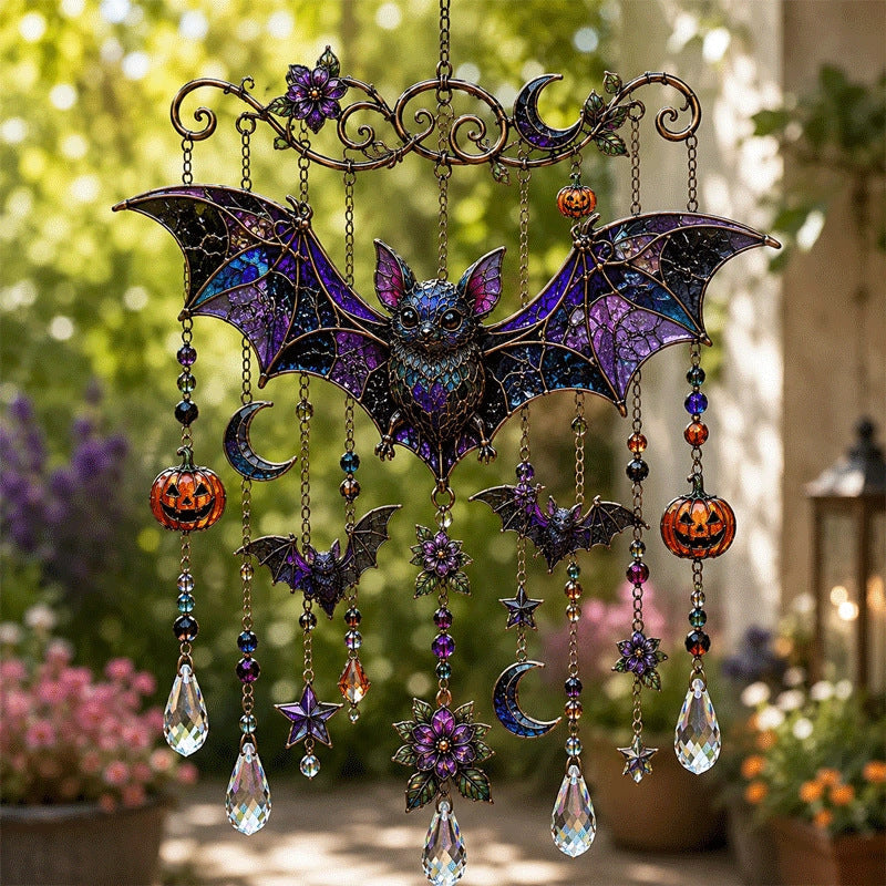 💥LAST DAY SALE 💥🔥 Halloween Glass Suncatcher Wind Chime