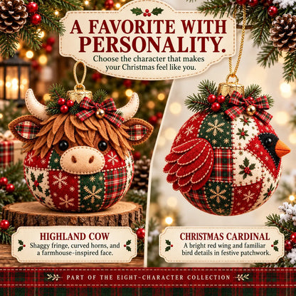 🎄✨Cozy Patchwork Christmas Ornament Collection-DIY Christmas Artwork
