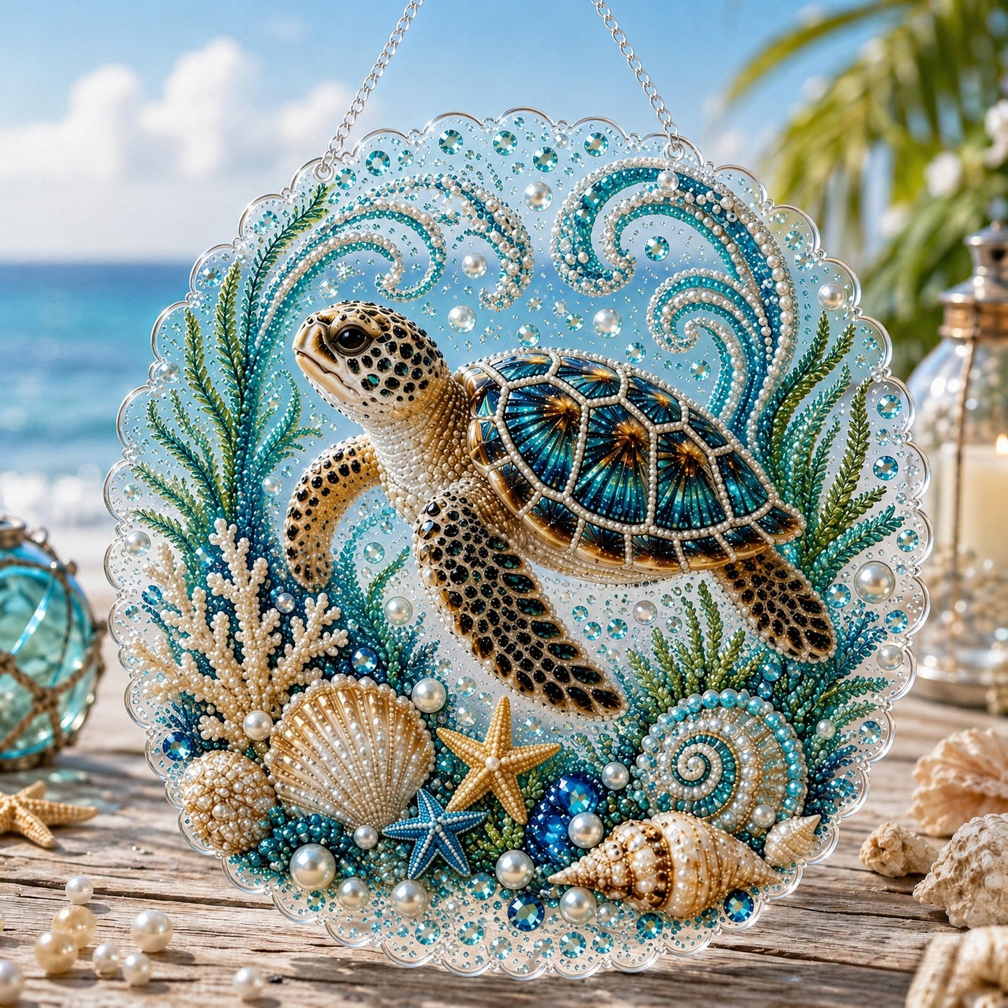 🔥 Last Day 49% OFF - 🌊🎁Ocean Pearl Art DIY Hanging Ornament Kit