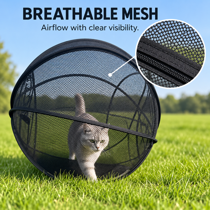 🐱 FreshAir Cat Haven™ – Pop-Up Mesh Playpen
