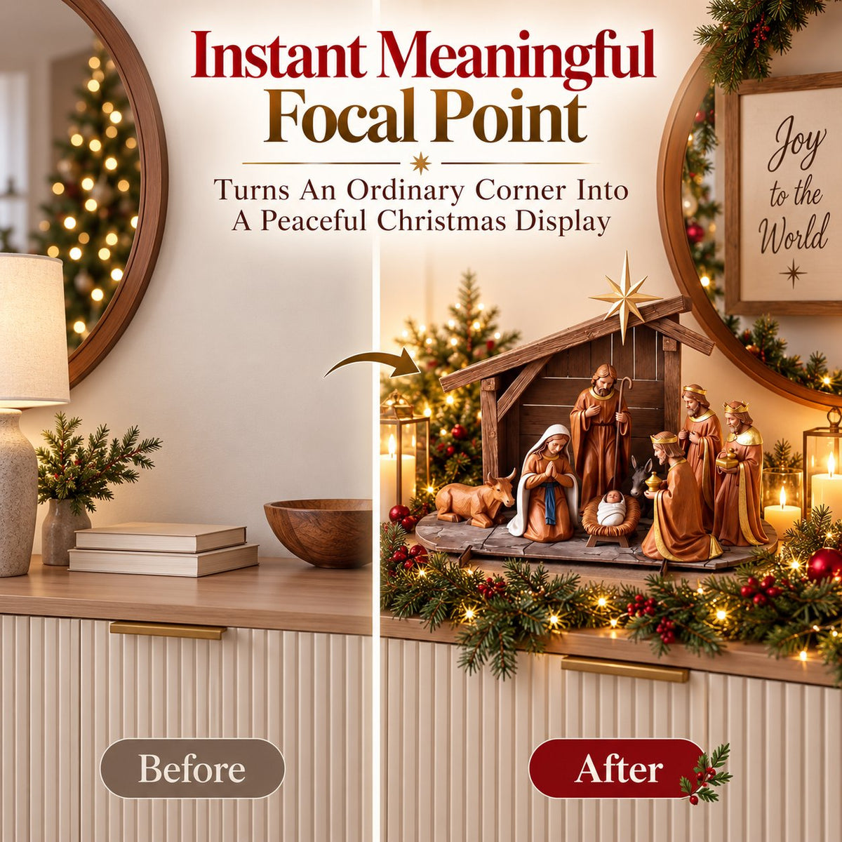 🔥Last Day 90% OFF🔥❄️✝️Christmas Nativity Scene Decor  | Bring The True Meaning Of Christmas Home