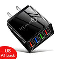 ⏰Last day Promotion 🔥-⚡ Quick Charge 3.0 GaN Charger – 4-Port Intelligent Fast Charging Hub with UK Plug🔋