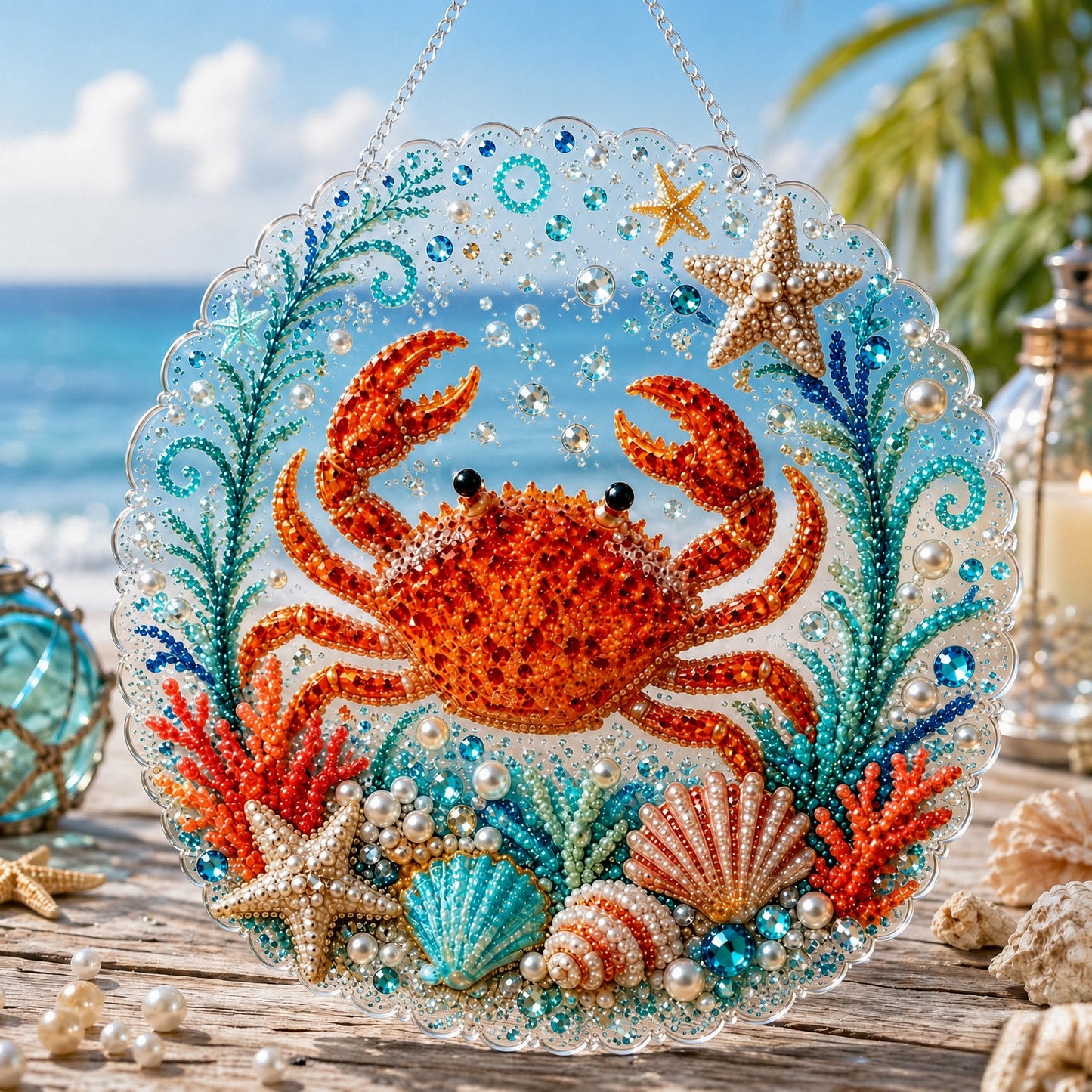 🔥 Last Day 49% OFF - 🌊🎁Ocean Pearl Art DIY Hanging Ornament Kit