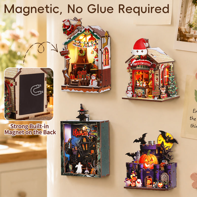 Plymagic DIY Fridge Magnets - Christmas & Halloween Series