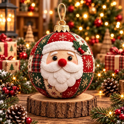 🎄✨Cozy Patchwork Christmas Ornament Collection-DIY Christmas Artwork