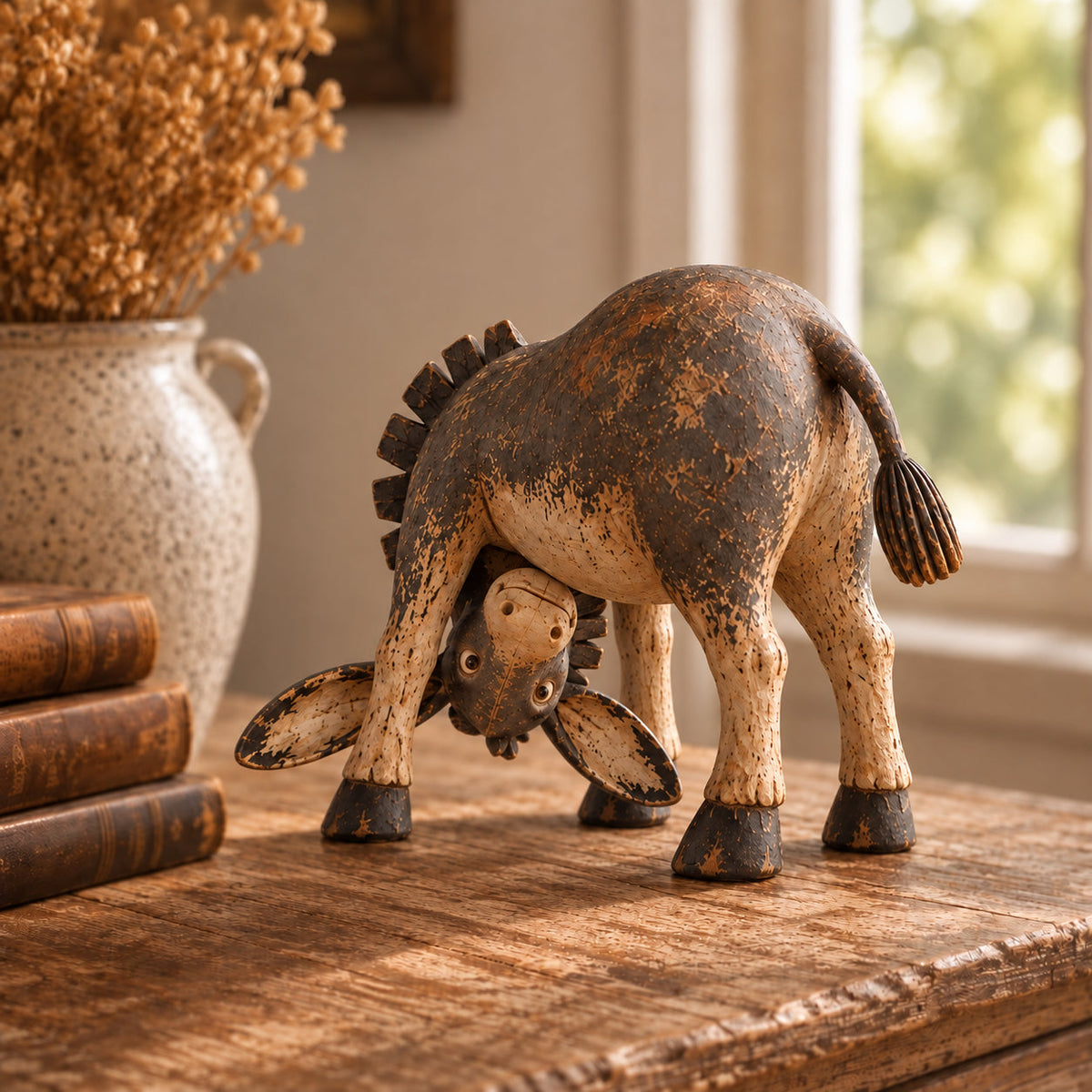🏡🌾Whimsical Rustic Donkey Figurine