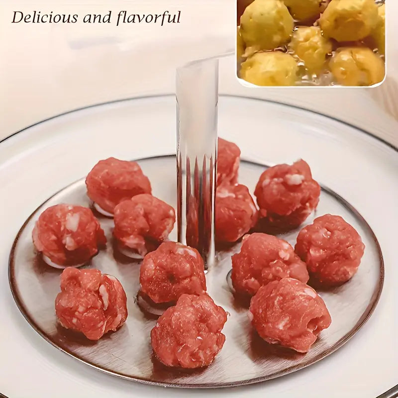 Stainless Steel Meatball Maker with 6 Holes for Quick DIY Meatballs🍲