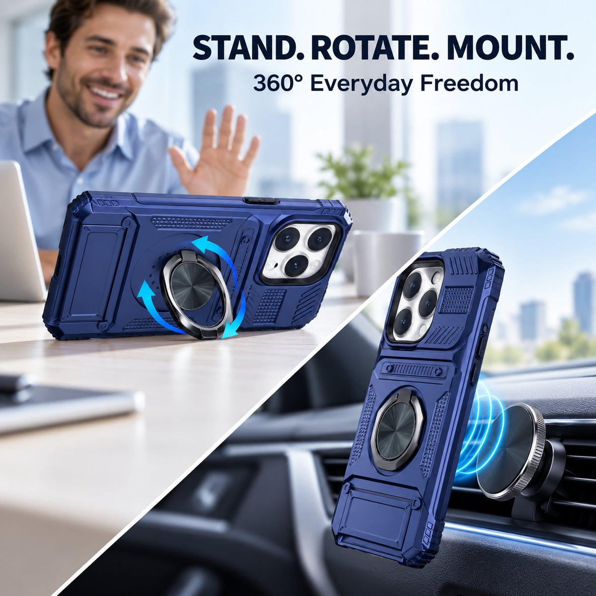 📱Ultimate Armor Wallet Case | Hands-Free Kickstand & Drop Defense 🛡️