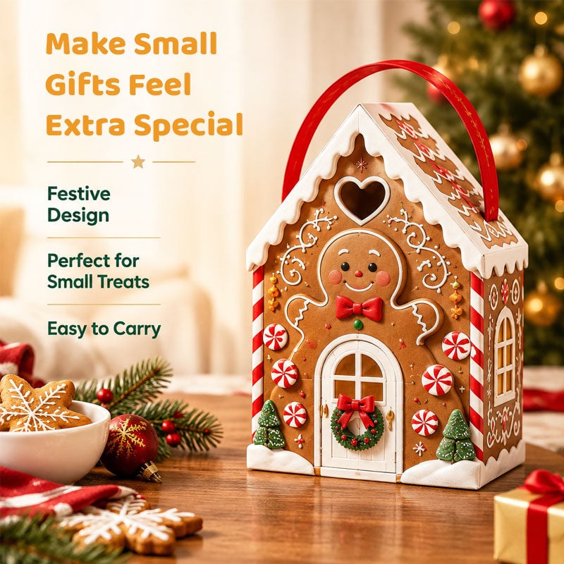 🎁 Christmas Cottage Gift Box – 5 Festive Designs for Candy & Small Gifts