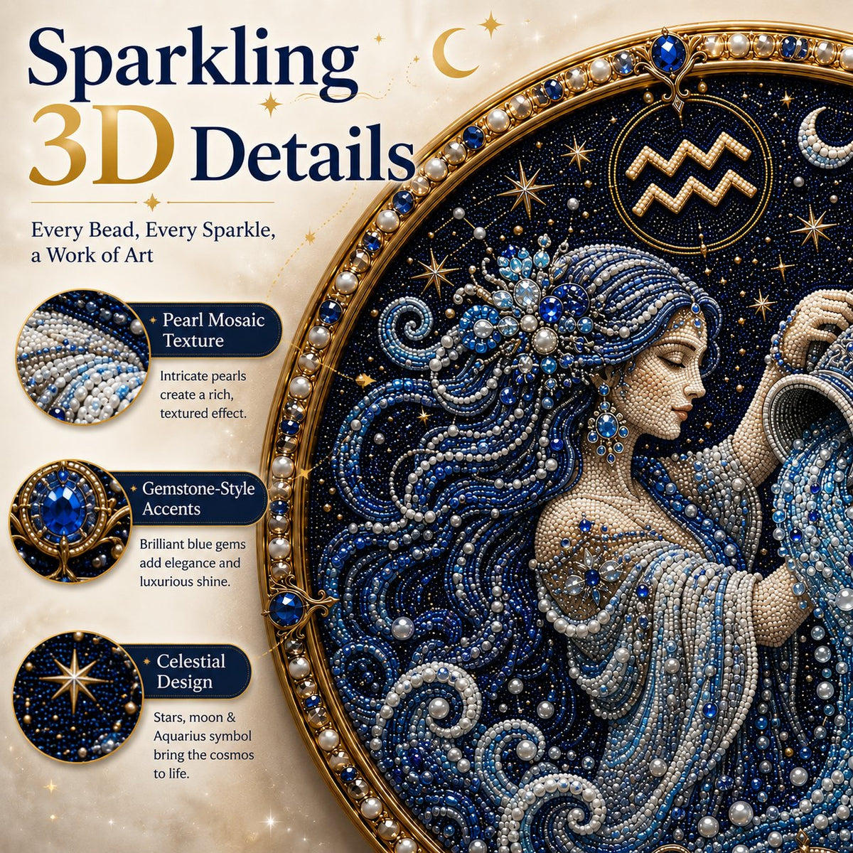 🔥♈12 Zodiac Signs Pearl Art DIY Kit🌙