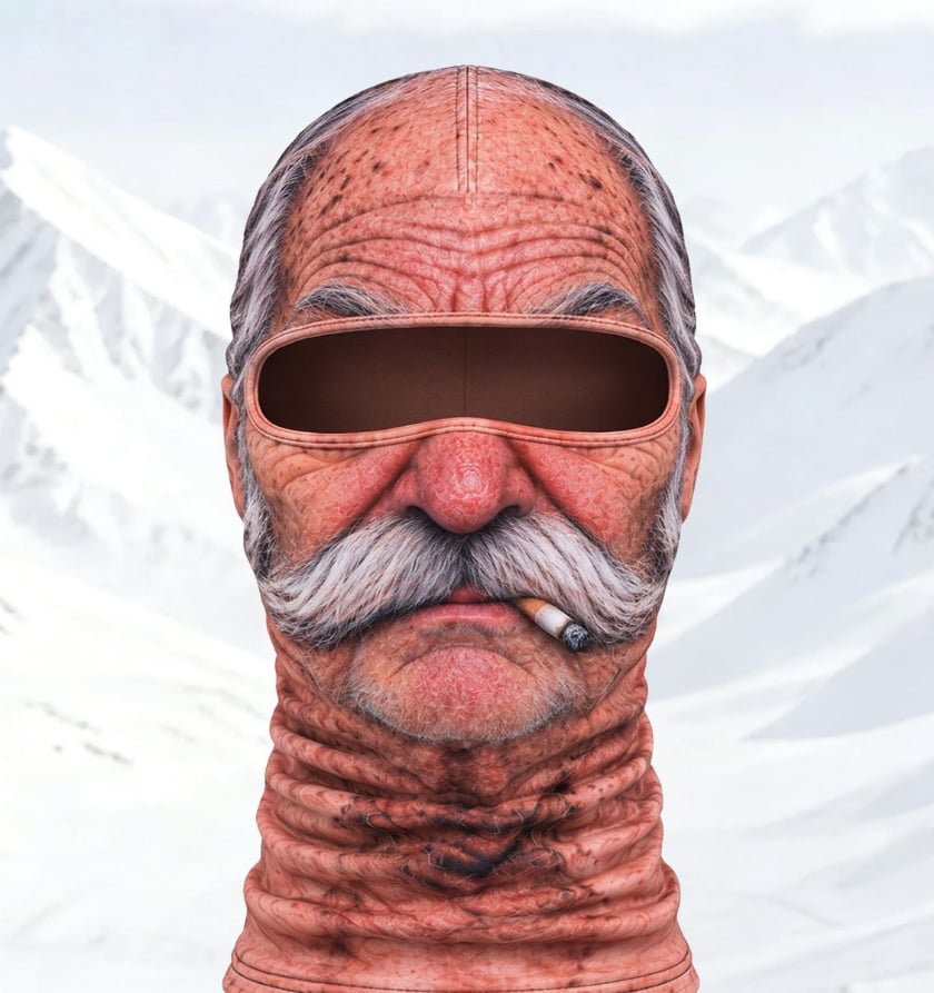 🤣Funny Realistic Face Ski Mask – Hilarious Winter Party Gear for Outdoor Groups