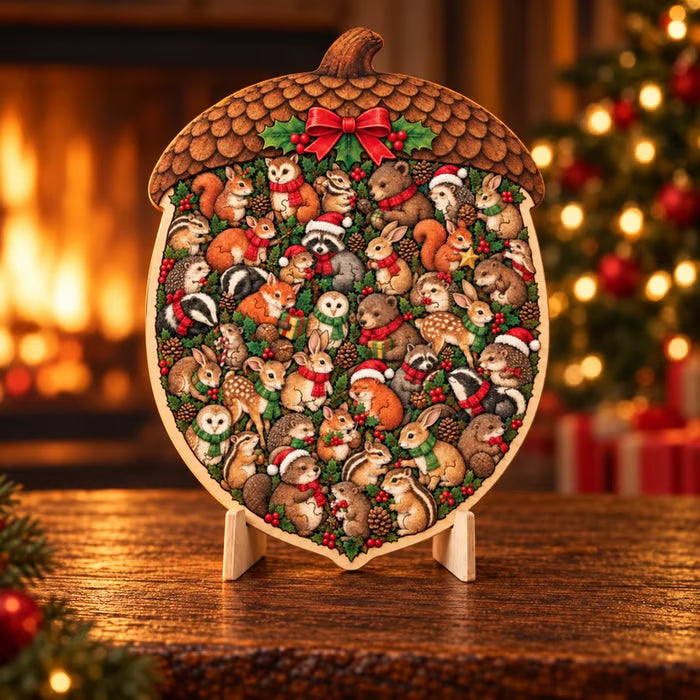 🎄 ✨ Intricate Christmas Keepsake Wooden Puzzle Ornaments