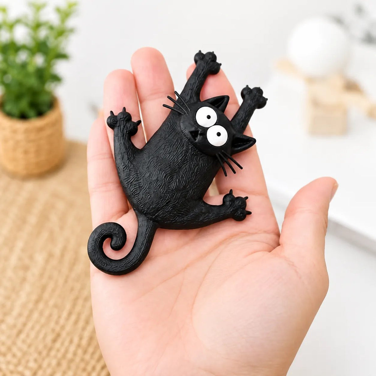 🐾 Hanging Black Cat Fridge Magnet（Two packs）
