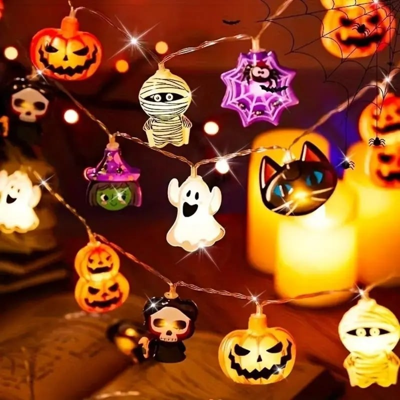 🎃USB-Powered Halloween Pumpkin LED String Lights