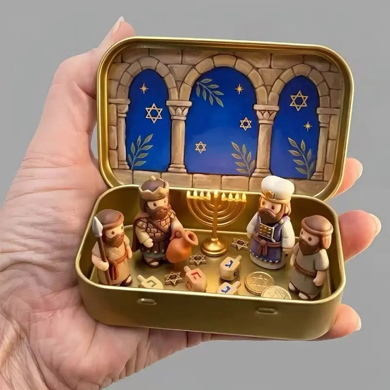 Pocket-Size Mini Nativity Scene Set with Storage Box🙏🎁