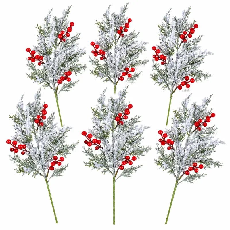 🌿Artificial Frosted Christmas Pine （12-pack）