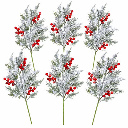 🌿Artificial Frosted Christmas Pine （12-pack）
