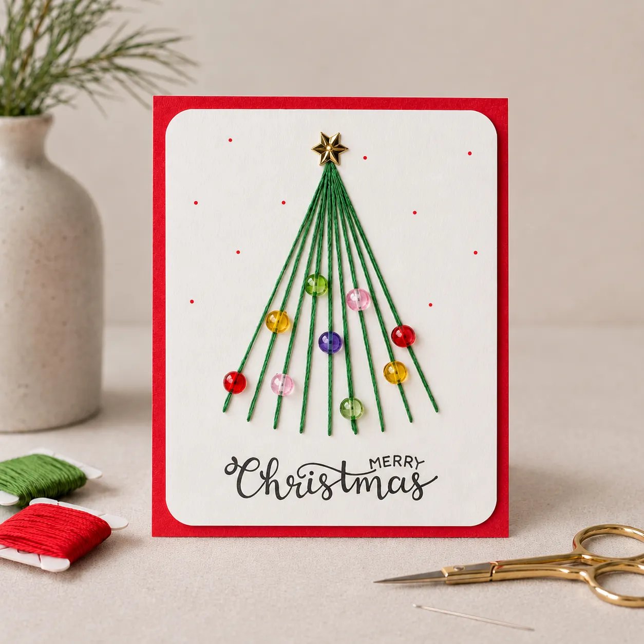 Merry & Bright Beginner-Friendly Christmas DIY Card Kit (6 Cards)