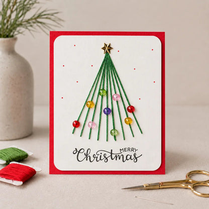 🎁Last Day 50% OFF - Merry & Bright Beginner-Friendly Christmas DIY Card Kit (6 Cards)