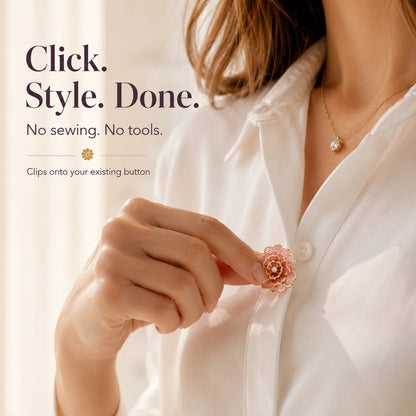 🎉🌸 Flower Button Covers – Instant No-Sew Shirt & Blouse Upgrade
