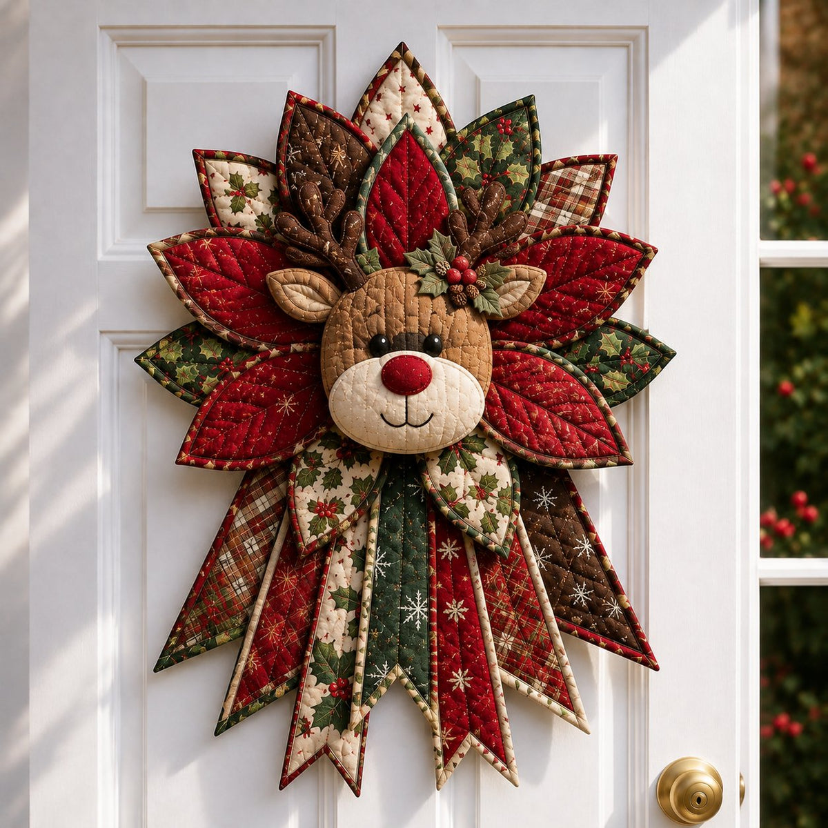 🎄 50% OFF Holiday Special – DIY Quilted Christmas Door Hanging Sewing Kit ✨