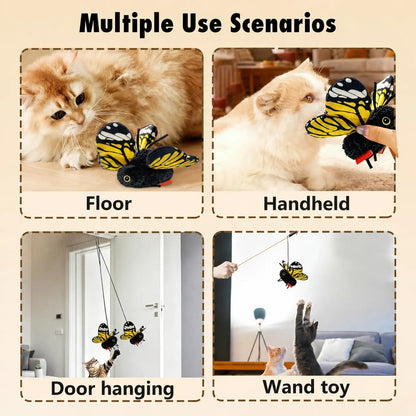😻Interactive Electric Butterfly & Bluebird Cat Toy🦋 – 3 Flying Modes USB Rechargeable Teaser