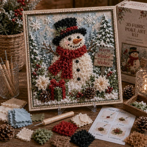 🎄🎅 Premium 3D Christmas Fabric Poke Art Kit