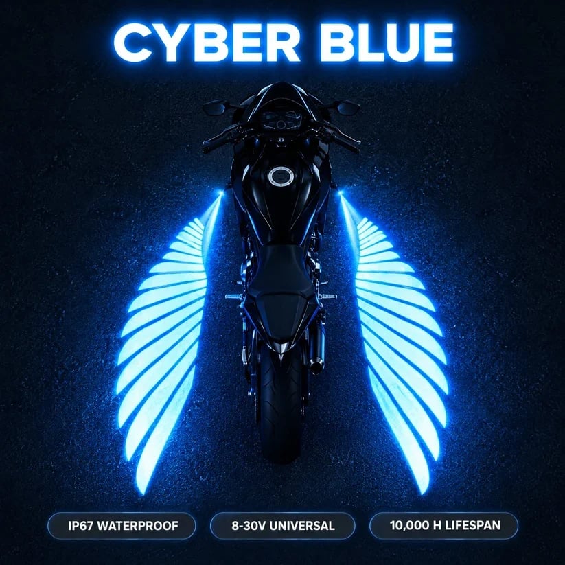 ⏰ LAST DAY 50% OFF 🏍️ Angel Wing Motorcycle LED Projector Lights (1 Pair)
