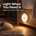 Rechargeable Motion Sensor Night Light – Magnetic Mount & 3 Light Colors（Two packs）