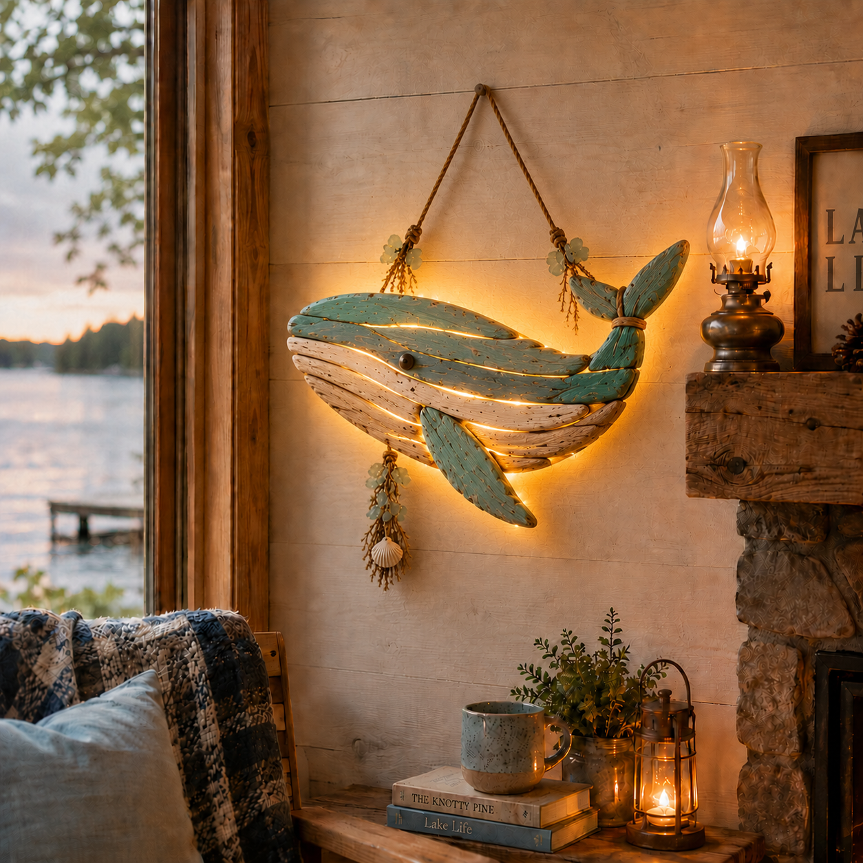 ⭐2026 HOT SALE🌊🐟Lighted Coastal Fish Wall Decor