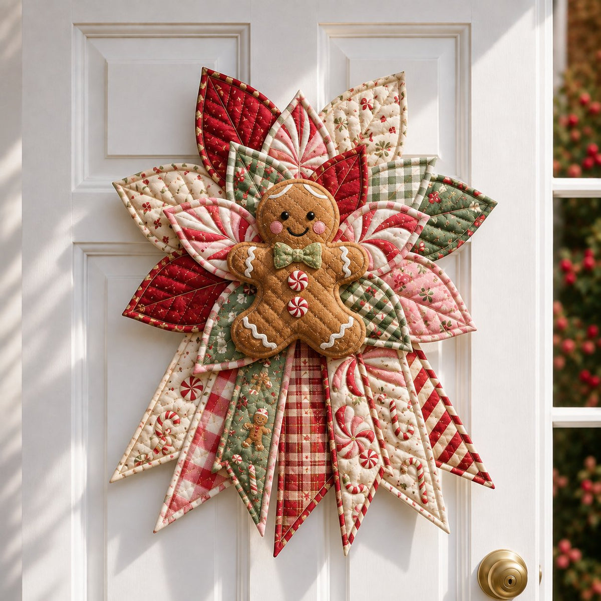 🎄 50% OFF Holiday Special – DIY Quilted Christmas Door Hanging Sewing Kit ✨