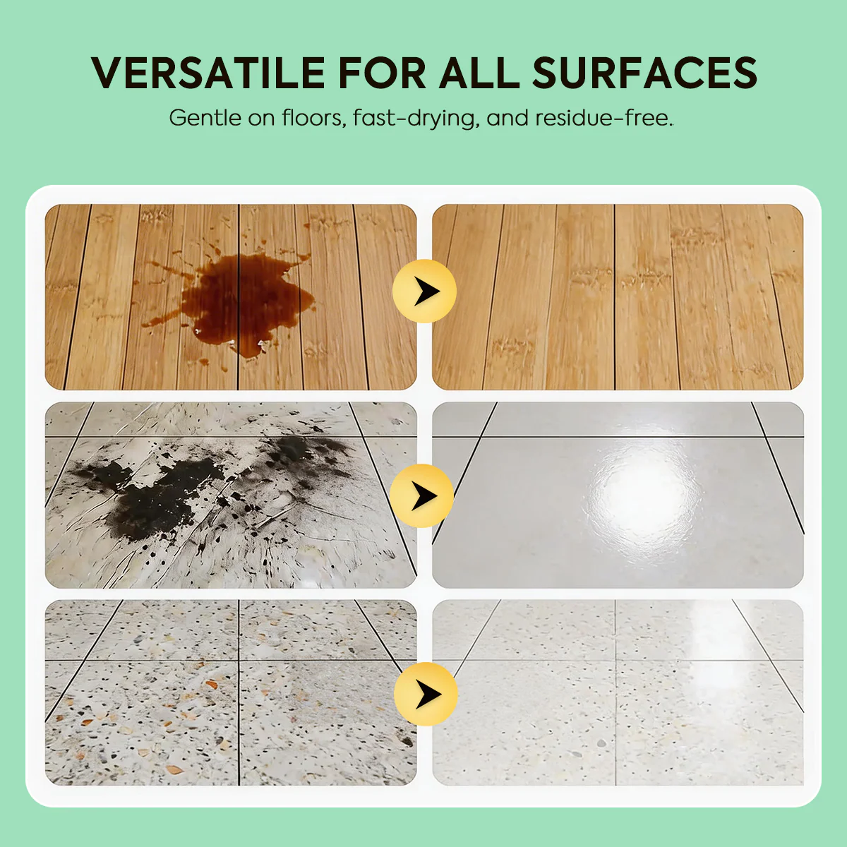 Floor Cleaning Tablets Multi-Surface Cleaner for Hardwood Laminate Tile & RV Walls Antibacterial Deodorization Maintenance