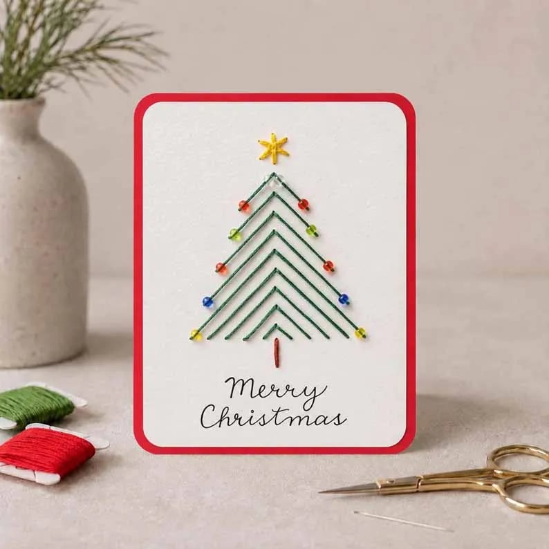 Merry & Bright Beginner-Friendly Christmas DIY Card Kit (6 Cards)