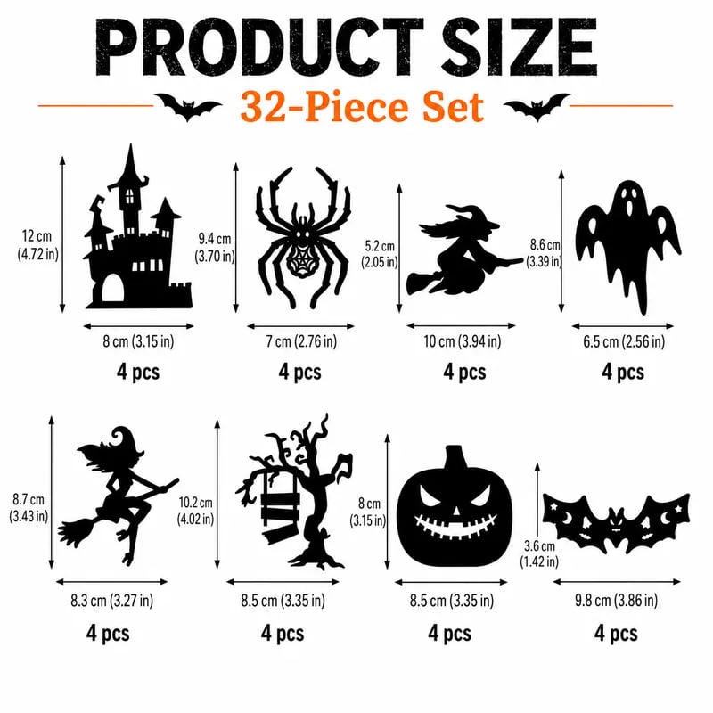 🎃 Halloween LED Silhouette Wall Light Stickers – Spooky Glow Made Easy! 👻✨