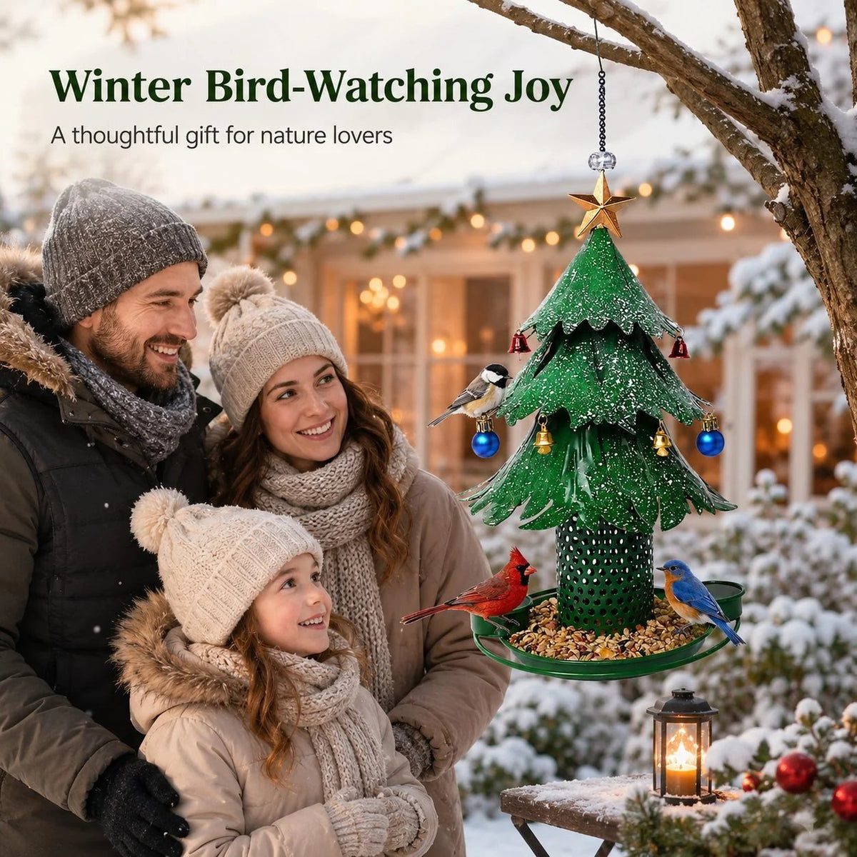 ✨🎄 Christmas Tree Bird Feeder Festive Backyard Holiday Decor