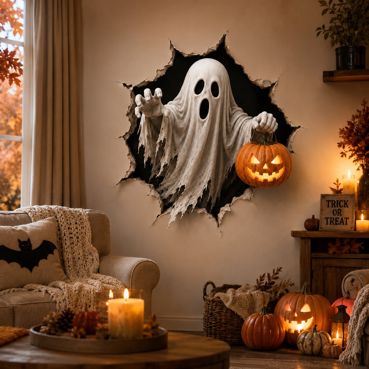 🧙Halloween Break-In 3D Wall Decals🎃