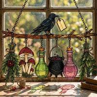 🖤  Raven Witch Suncatcher