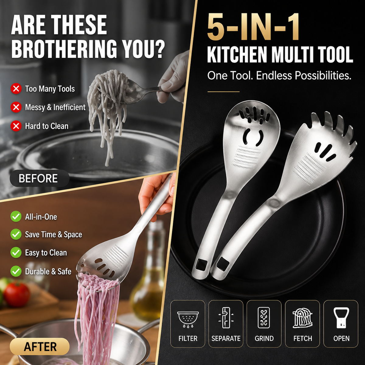 🥳2026 HOT SALE🥳💞50K+ SOLD! 🥄🎁 50% OFF! Stainless Steel Spoon 🏠✅