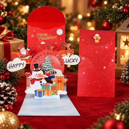 🎁3D Christmas Money Gift Card （Two types, ten-pack）