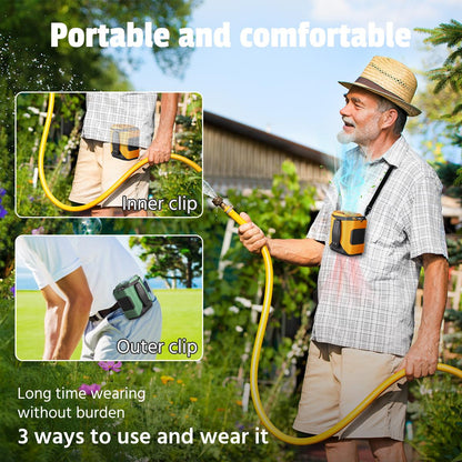🔥3-in-1 Waist Fan with Flashlight Power Bank Portable🌊