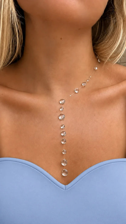 Purity Drop Necklace with a delicate cascading pendant design