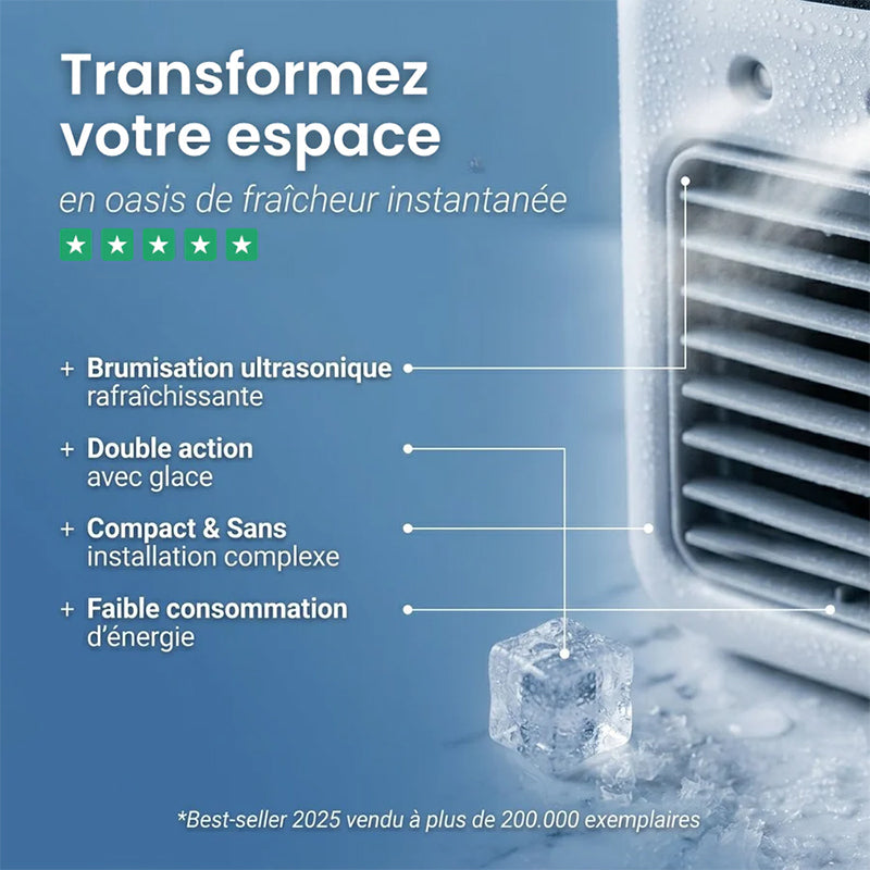 ❄️Beat Summer Heat｜2-in-1 Spray & Cooling Mini Portable  Air Cooler