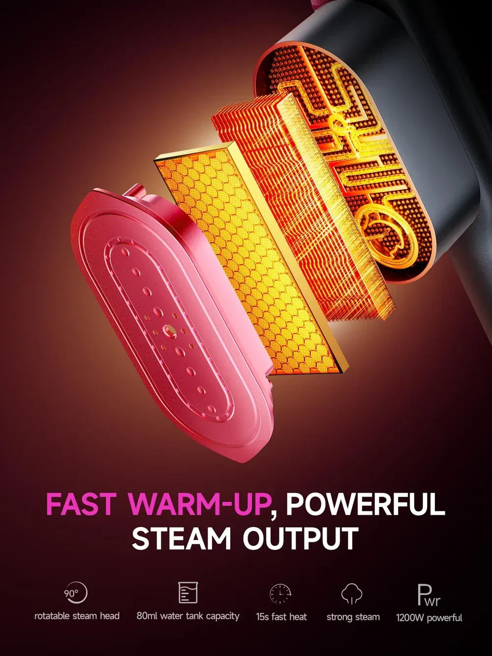 2026 Upgrade Garment Steamer for Clothes, Portable Travel Clothing Steamer Iron