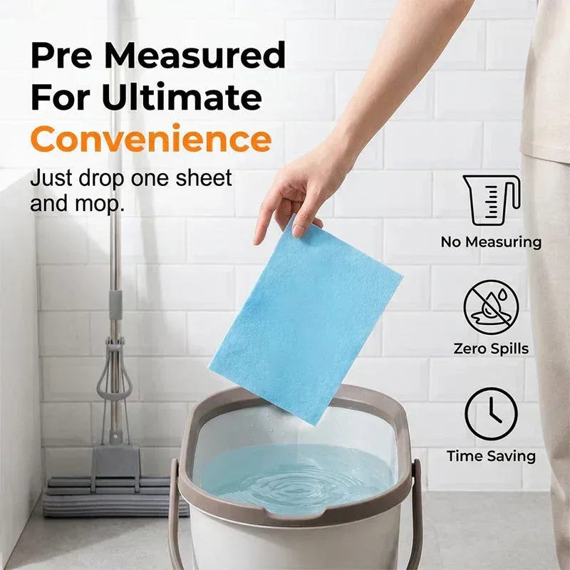 100 Piece Floor Cleaning Tablets Multi-Surface Cleaner for Hardwood Laminate Tile & RV Walls Antibacterial Deodorization Maintenance