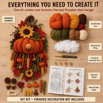 ⏳🔥 HOT SALE 49% OFF – 🧶 DIY Seasonal 3D Crochet Door Hanger Kits | Includes Coordinated Yarn, Stuffing, Accessories & Step‑by‑Step Instructions 💕