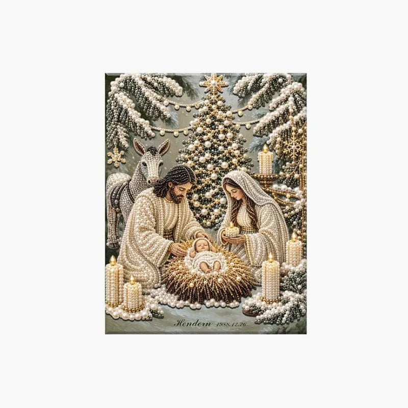 🎄 Premium 3D Diamond Jesus Birth Nativity Scene Painting Art Kit | DIY Christmas Faith Decor 🌟✝️💎