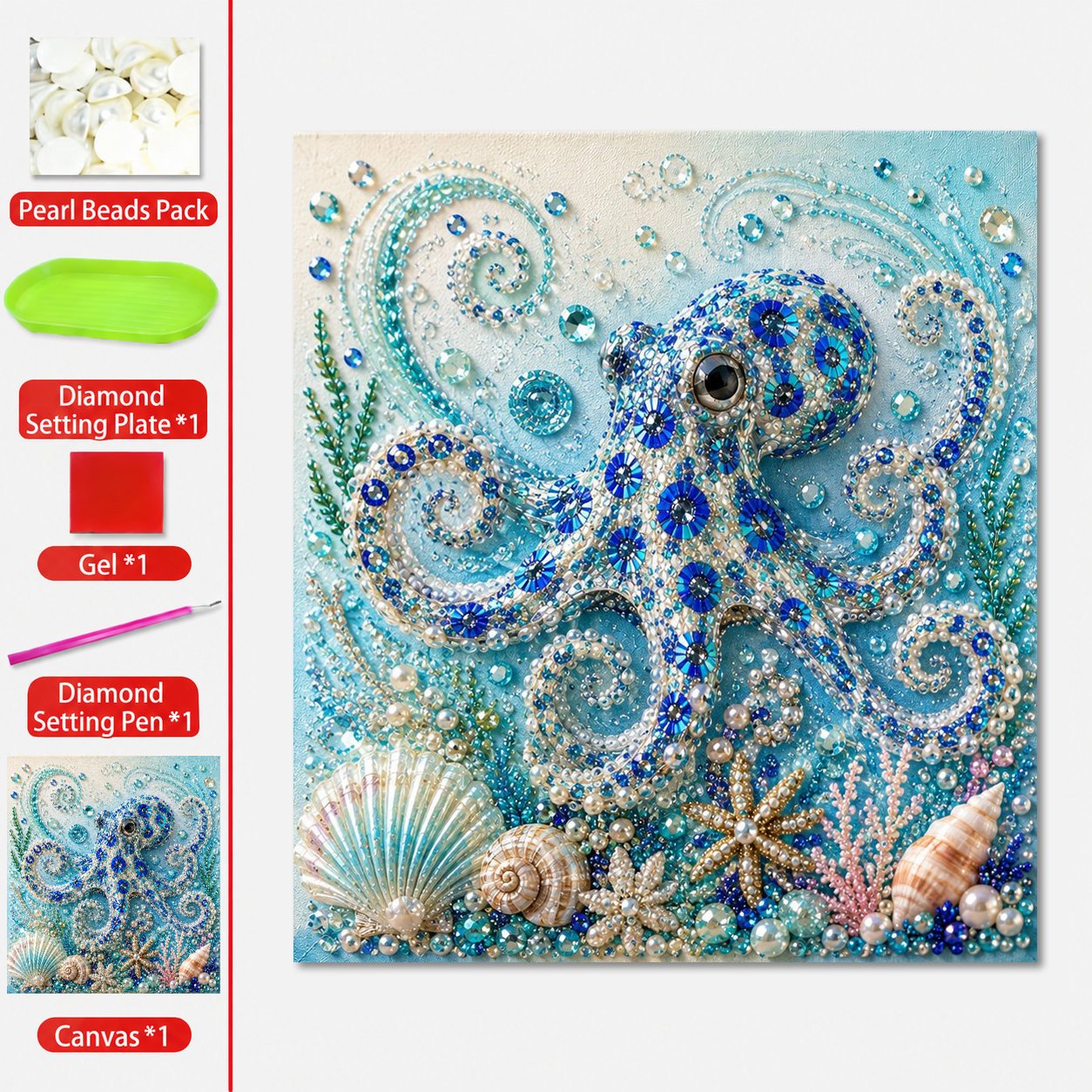 🔥 Last Day 49% OFF-🌊 Ocean Theme Pearl Art DIY Kit–Relaxing DIY Craft 🎁