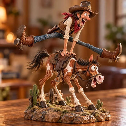 🤠🐴 Hold My Hat! – Funny Cowboy & Horse Figurine | A Gift Full of Western Personality 🎁✨